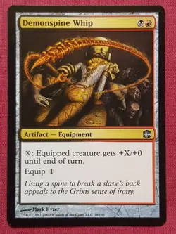 Magic The Gathering ALARA REBORN DEMONSPINE WHIP artifact card MTG - Image 1