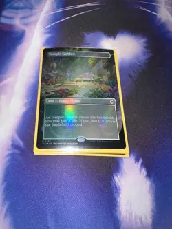 Mtg Singles - Temple Garden (Borderless) - Ravnica: Clue Edition - Foil - LP - Image 1