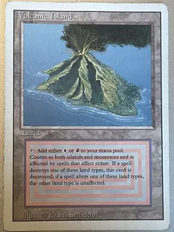 Volcanic Island - Revised - Red/Blue Dual Land - MtG - Magic the Gathering Rare - Image 1