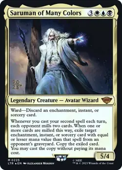Saruman of Many Colors - Foil Prerelease Promo LTR LP MTG - Image 1