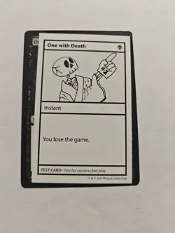 One with Death (2021 Edition) [Mystery Booster Playtest Cards] Magic MTG - Image 1