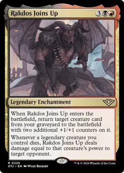 RAKDOS JOINS UP mtg NM-M Outlaws of Thunder Junction 1 Rare - Image 1