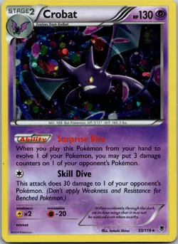 Crobat - XY - Phantom Forces 33/119 - Rare - NM Pokemon TCG - Image 1