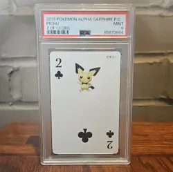 Pichu Nintendo Pokemon Alpha Sapphire Primal Kyogre Playing Cards #2C - Image 1