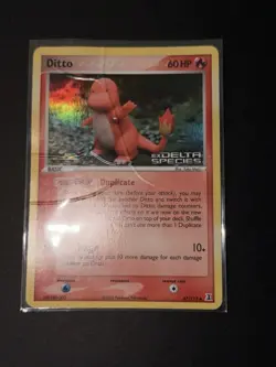 Pokemon Ditto (Charmander) 37/113 EX Delta Species Stamped Reverse Holo HP - Image 1