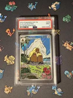 Pokemon Cards Dugtrio 208/191 Illustration Rare Surging Sparks - PSA 9 MINT - Image 1