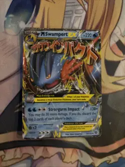 Pokemon Mega M Swampert EX XY87 XY Holo Card Black Star Promo - Image 1