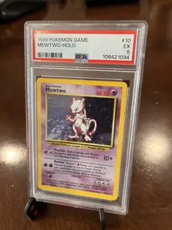 1999 Pokemon Mewtwo Holo Base Set #10 Holo PSA 5 - Image 1