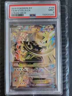 2016 Pokemon - XY Steam Siege - M Steelix EX 109/114 Full Art - PSA 9 - Image 1