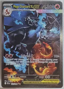 Mega Charizard x Ex 125/094 SR Full Art Pokemon Card English Mint Condition - Image 1