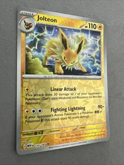 Pokemon TCG * Scarlet & Violet 151 * 135/165 Jolteon Rare * REVERSE HOLO * NM - Image 2