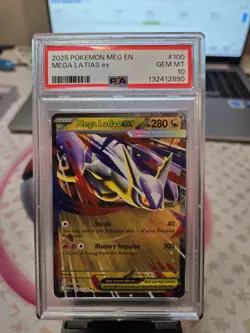 PSA 10 Mega Latias EX 100/132 Mega Evolution Pokemon Card - Image 1