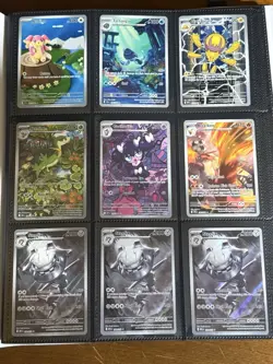 ASSORTMENT OF 75 POKEMON ILLUSTRATION RARE CARD LOT + NEW BLACK BOLT BINDER - Image 1
