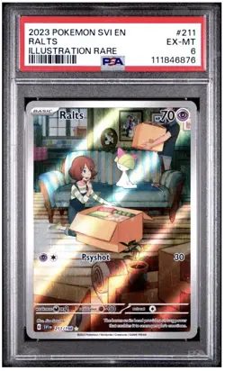 2023 POKEMON SVI EN-SCARLET & VIOLET ILLUSTRATION RARE #211 RALTS PSA 6 - Image 1