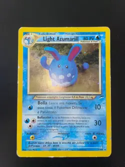 Carta Pokemon Light Azumarill 13/105 - set Neo Destiny - ita - Holo Light Played - Image 1
