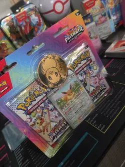 Prismatic Evolutions Pokemon Day 2025 Evee and 2 Pack Blister (Factory Sealed) - Image 1