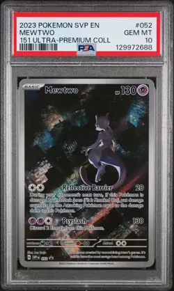 2023 POKEMON SVP EN-SV PROMO 151 ULTRA-PREMIUM COLLECTION #052 MEWTWO PSA 10 - Image 1