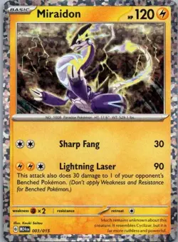 Pokemon Card Miraidon 003/015 Holo McDonalds Promo 2024 - Near Mint - Image 1