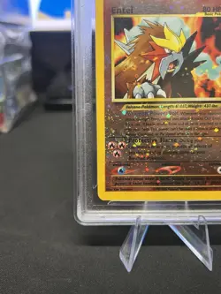 MGA 10 GEM MINT Entei 2001 Black Star Movie Promo 34 Reverse Holo Pokemon Card - Image 3