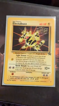 Electrabuzz Gold Stamped Black Star Promo Pokemon First Movie Card Rare Original - Image 1