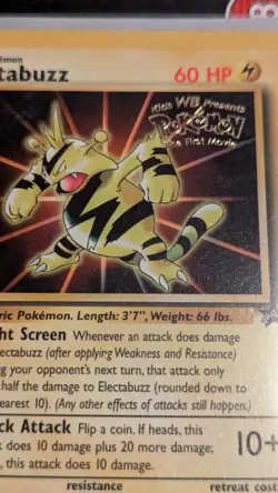 Electrabuzz Gold Stamped Black Star Promo Pokemon First Movie Card Rare Original - Image 2