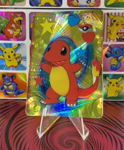 Pokemon Sticker Rare Vintage Vending Machine Holo prism Nintendo 1998 Bandai - Image 1