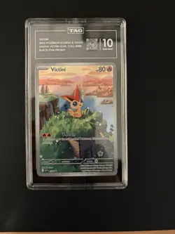 2025 Pokemon SVP EN-SV Black Star Promo Victini Unova Victini Illus Coll TAG 10 - Image 1