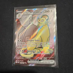Pokemon TCG Team Rocket’s Persian ex Destined Rivals Full Art Ultra Rare 219/182 - Image 1