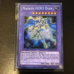 Yugioh Masked HERO Dian PRC1-EN019 Secret Rare 1st Ed NM - Image 1