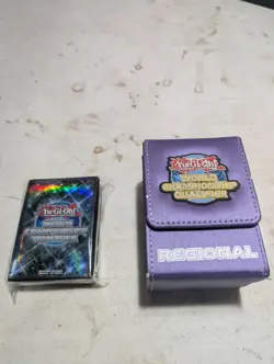 Yu-Gi-Oh World Championship Qualifier Sleeves And WCRQ Purple Deck Box - Image 1