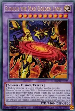 MGED-EN123 ELDLICH THE MAD GOLDEN LORD RARE 1ST EDITION YuGiOh CARD - Image 1