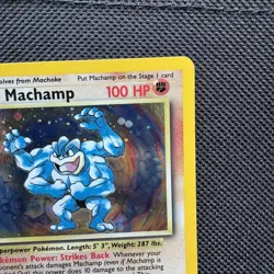 Machamp 8/102 1st Edition Cosmos Holo Base Set Pokemon Card SWIRL nm unplayed - Image 3