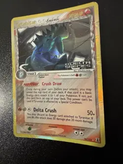 Pokemon TCG Tyranitar EX Holo Rare Card 16/113 2005 Delta Species Damaged HP - Image 1