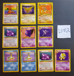 1999 Pokemon fossil Non-holo Rare 10 card lot LP lot#2 - Image 1