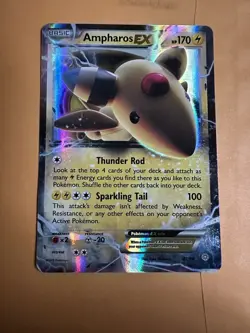 Pokemon TCG Ampharos EX Card Ancient Origins 27/98 - Image 1
