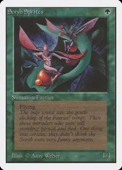 MTG Scryb Sprites NM Unlimited Edition 2ED English Magic card old school - Image 1