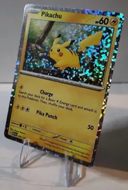 Pokemon TCG Pikachu Confetti Holo Card 002/015 McDonald's 2024 Promos - Image 1