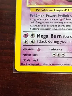 Pokemon Alakazam Sabrina's 16/132 Holographic Rare Gym Challenge TCG Card - Image 4