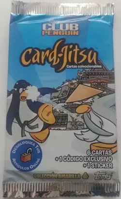 Italy 2009 Topps Disney Club Penguin Trading Card Pack x10 - Image 1