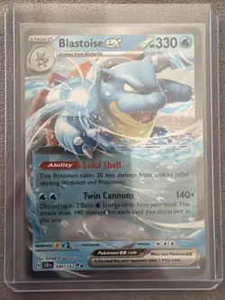 Pokemon TCG Blastoise EX Stellar Crown Holo Double Rare Card 030/142 Sv07 - Image 1