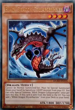 MGED-EN133 BLACK DRAGON COLLAPSERPENT RARE 1ST EDITION YuGiOh CARD - Image 1