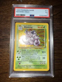 1999 Pokemon Game Base Set Nidoking Holo Card 11/102 PSA 5 - Image 4
