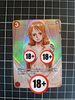 Nami One Piece Custom Shower Rare Sexy TCG Waifu Card GYAT Big OPPAI - Image 1