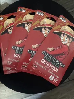 4 One Piece TCG English OP-13 Carrying On His Will 12 Card Booster Packs - Image 1