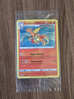Special Delivery Charizard SWSH075 SWSH: Sword & Shield Promo Card Holo Sealed - Image 1