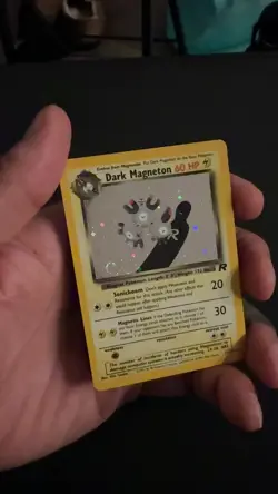 Pokemon Dark Magneton TCG Holo Rare Card 11/82 Unlimited LP/NM Swirl - Image 2