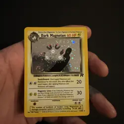 Pokemon Dark Magneton TCG Holo Rare Card 11/82 Unlimited LP/NM Swirl - Image 4