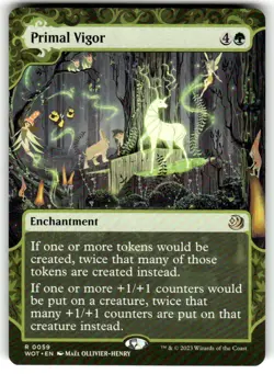 Primal Vigor Wilds of Eldraine: Enchanting Tales Regular MTG NM - Image 1