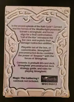 MTG - THE RATH CYCLE STRONGHOLD "CALL OF THE KOR" PRECONSTRUCTED DECK 1997 - Image 2