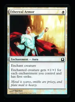 * * 1x FOIL Ethereal Armor x1 * * Return to Ravnica MTG NM Near Mint - Image 1